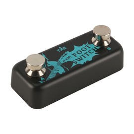 Laroal Guitar Dual Switch Effect Pedal Non-slip Pads Large Mushroom Footswitch Dual Metal External Footswitches Digital Reverb Guitar Pedal