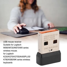 Yunseity USB-Empfänger für Maus und Tastatur, Empfänger-Ersatz für MX M590 M720 M570 und MK K230 K270 K375S K400 Plus K780 K580, mit Mauspad