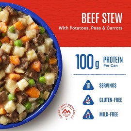 Mountain House Beef Stew #10 Can | Freeze Dried Survival & Emergency Food | Gluten-Free | 10 Servings