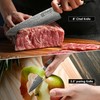 KEEMAKE Damascus Kitchen Knife Set, 2PCS Ultra Sharp 67-Layer Damascus
