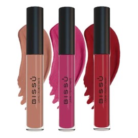 Pack 3 Piezas Labial Líquido Mate Bissú                                                                                                               