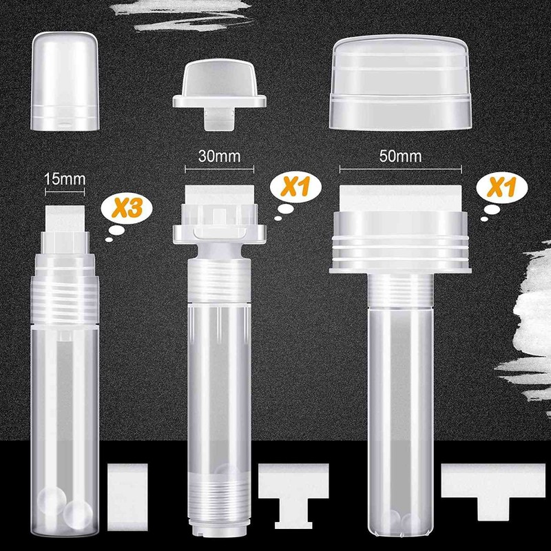 TOBEOME Pack of 5 Graffiti Markers, Refillable Paint Markers, Paint