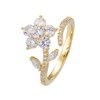 IMINI Rotating Flower Wrap Finger Ring Spinner Band Ring for