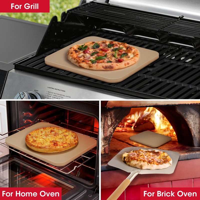 Unicook 15 x 12 Inch Pizza Stone for Oven and