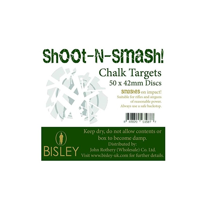 Bisley Chalk Targets Shoot-n-smash 42 Mm Box Of 50