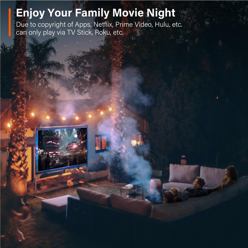 Mini Projector, VOPLLS 1080P Full HD Supported Video Projector, Portable