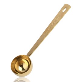 15ML Measuring Scoop for Collagen Supplements: Precision Gold Measuring Spoon with Long Handle - Stainless Steel Coffee Scoops for Protein Powder, Coffee, Matcha
