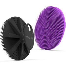 BEAUTAIL Depurador Corporal de Silicona, Paquete de 2 Cepillos de Baño para Ducha, Más Higiénico Que La Esponja Vegetal Tradicional, Hace Espuma Agradable, de Larga Duración, Exfoliante Suave para Muj