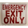 BUILDINGSIGNS.COM EMERGENCY EXIT ONLY SIGN ( Aluminium ) REF24-1027