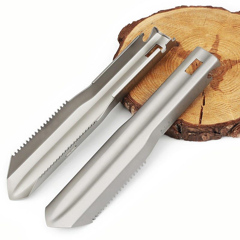 Ultralight Titanium Hand Shovel Multi Tool Backpacking Trowel with Carrying