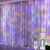 USB LED Curtain String Lights with Remote, 8 Modes Copper