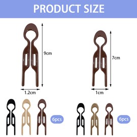 TRKETK 12 Pcs French Hair Pins Matte French Hair Pins for Women Elegant U Shaped Hairpin Hair Clips for Styling Strong Durable Hair Accessories for Women with Fine Thick and Long Hair (4 Colors)