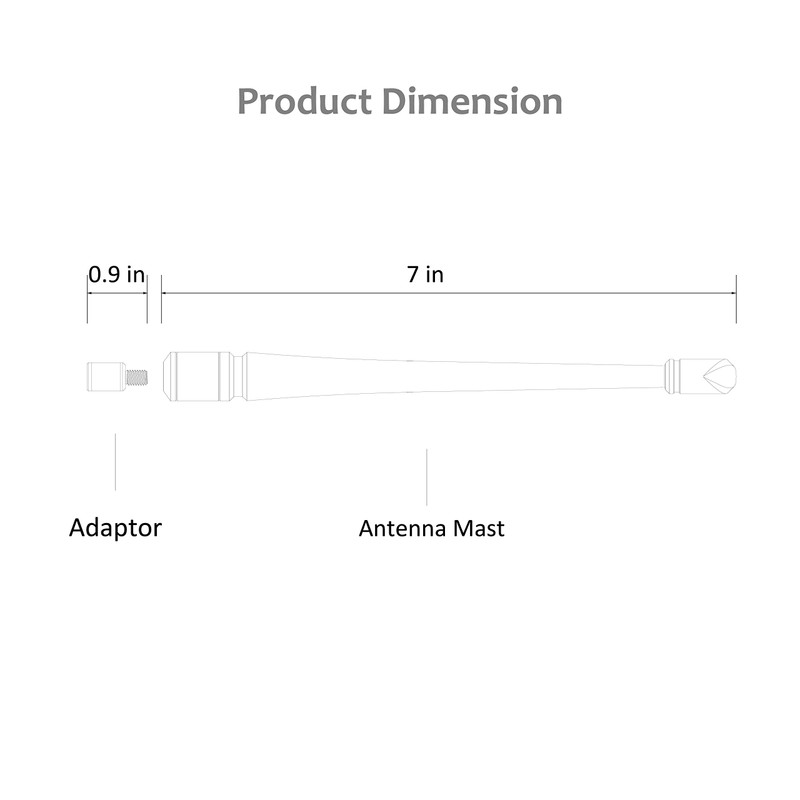 RYDONAIR Short Antenna Compatible with Chevy Silverado & GMC Sierra