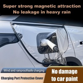 Longgaogao EV Charger Port Cover,Car Charging Port Rain Cover,Rainproof Waterproof Outdoor Electric Car Charging Port Plug Cover,EV Charging Port Dustproof Cover, Snow And Rain Protection
