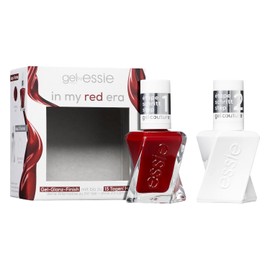Essie Gel Couture Set in My Red Era (No. 00 Top Coat, No. 345 Bubbles Only)