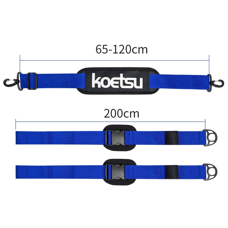 KOETSU Adjustable SUP Carry Straps - Padded Kayak & Paddle