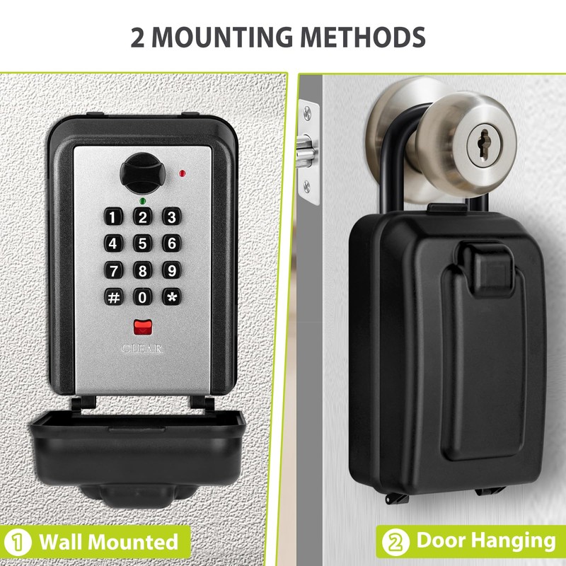 NEWIROVE Key Safe with Number Code, Large Key Safe with
