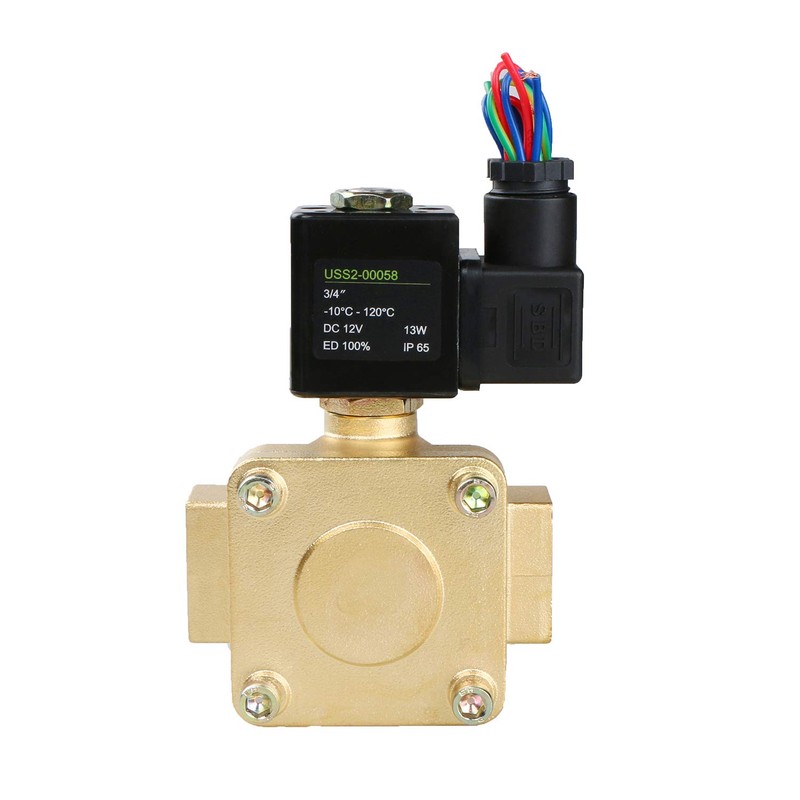 U.S. Solid 3/4" Brass Electric Solenoid Valve (High Pressure) 12