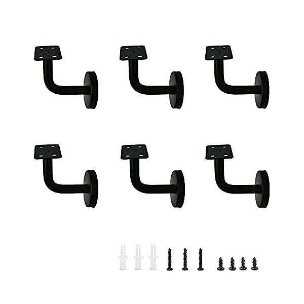 6 Pcs Stainless Steel Stair Handrail Bracket, Heavy Duty Stair