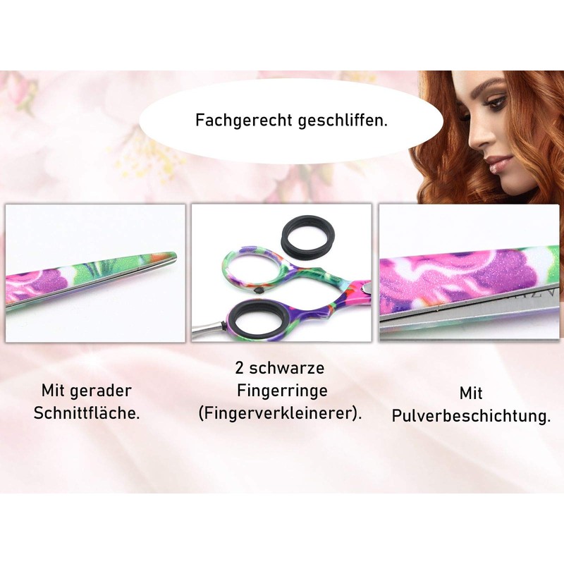 Kazuko Flower Line Hairdressing Scissors 13.97 cm Stainless Steel Extra