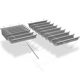 ECOOPTS 4'x5' Retractable Waterproof Wave Sun Shade Canopy Pergola Cover Shade Sail Awning for Outdoor Patio Porch Garden Deck Backyard (Light Grey)