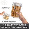 OGGI Tall Clear Canister with Clamp Lid, 58 oz -