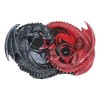 Auspicious Infinity Red And Black Unity Dragons Decorative Incense Burner