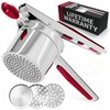 Large 15oz Potato Ricer with 3 Discs, Heavy Duty Stainless