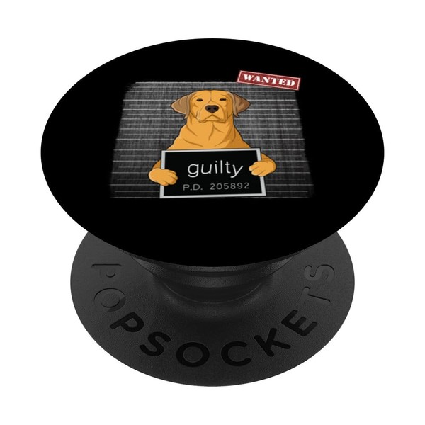 Labrador Retriever mug shot guilty dog PopSockets Standard PopGrip