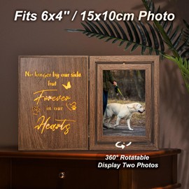 EYITUPC Pet Memorial Light Up Photo Frame Loss of Dog Bereavement Remembrance Gifts, Holds Two 4x6 Photos