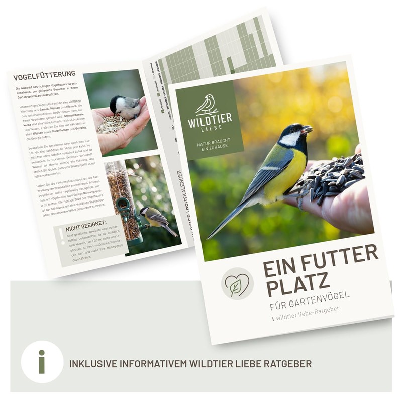 wildtier liebe Körner Feeding Column, Bird Feeder 23.5 cm, Green