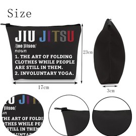 POFULL Jiu Jitsu Lovers Gifts Martial Arts Gift Brazilian Jiu Jitsu Cosmetic Bag (Jiu Jitsu Bag)