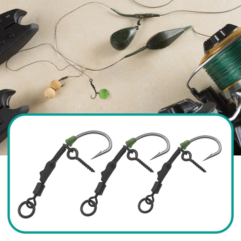 ECSiNG Pack of 12 Screws Swivel Style Hooks Anti Ground