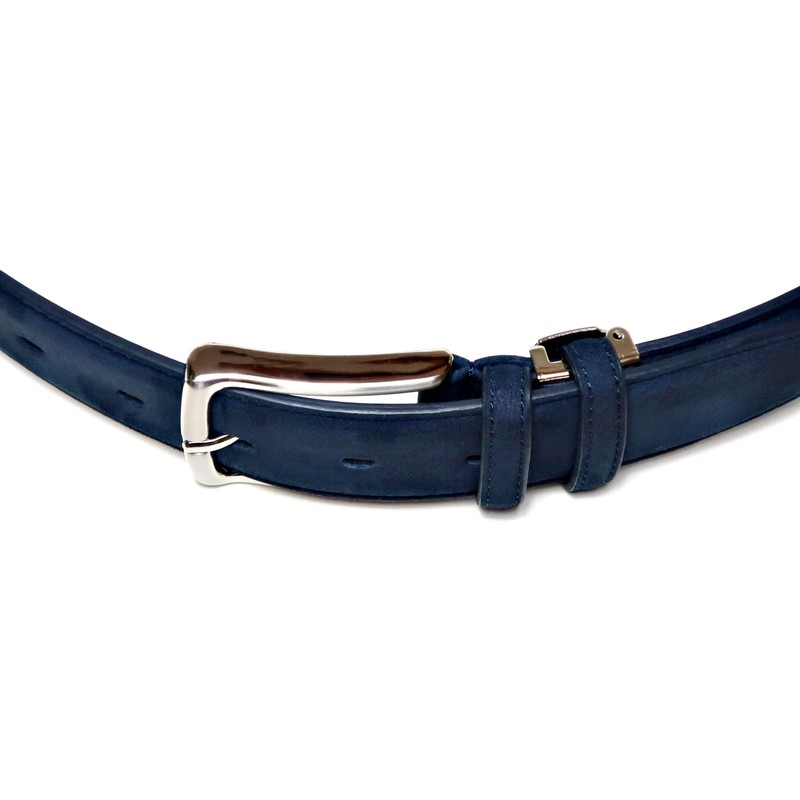 Keith KE21228-29 Men's Belt, Genuine Leather, Navy, Nubuck, Business &