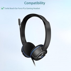 Pla Ear Pads, HAIZEEN Ear Pads Compatible with Turtle Beach Ear Force PLa Gaming Headphones Ear Pads Replacement Cushion (Breathable Leather/Durable Fabric and Memory Foam)