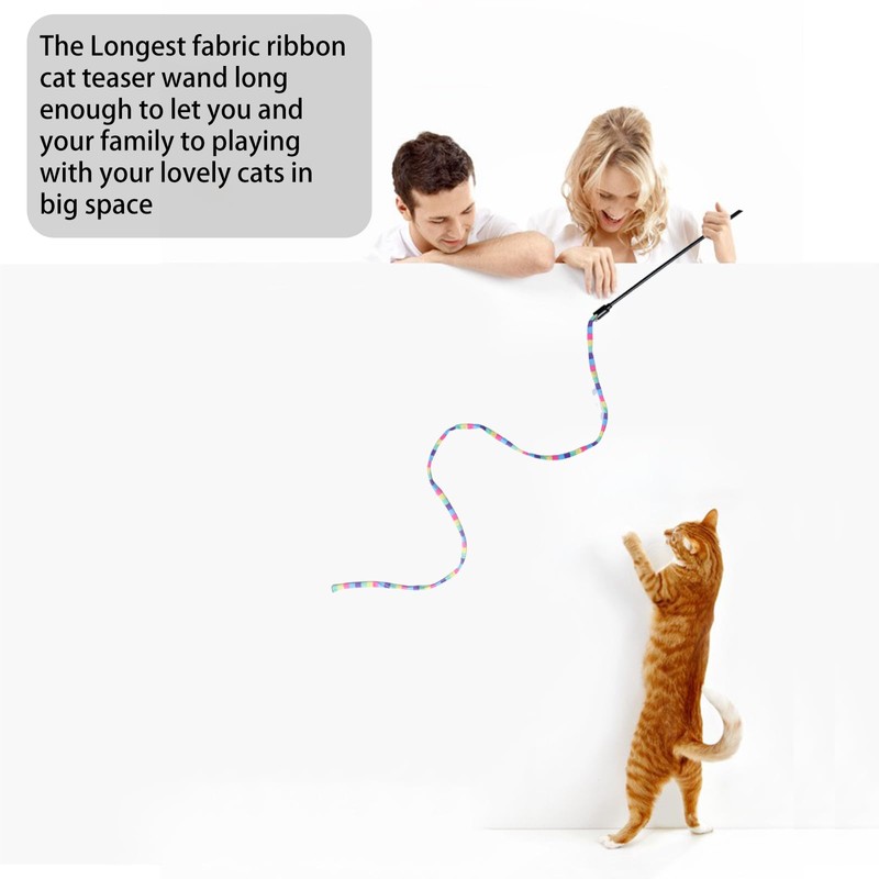 M JJYPET Cat Wand Toys, Interactive Kitten Toys for Indoor