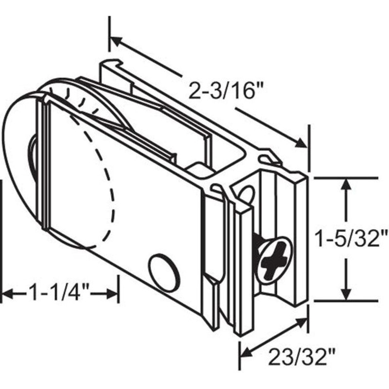 BARTON KRAMER Miller Roller for Sliding Glass Doors | Roller