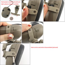 HEARFALCOM ARC Rail Adapter for Fast Series Helmets Compatible with Walker's Razor Earmuffs (Sand)