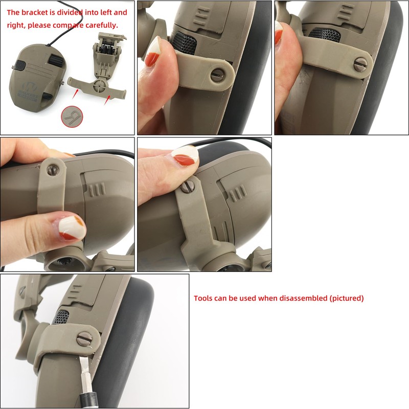 HEARFALCOM ARC Rail Adapter for Fast Series Helmets Compatible with