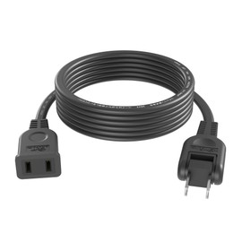 Extension Cord, Thin, 6.6 ft (2 m), Black, 1 Gang Swing Plug, 15A, 1500W, AC Adapter, Neatly Connected, Outlet, Connectable, Double Sheathing, Insulated Cap, Tracking, Soft, Slightly Cord, Stylish,