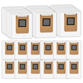 Paquete de 15 bolsas de repuesto E28 compatibles con Eufy Omni E28/E25 Robot aspirador, bolsas de aspiradora, bolsas de repuesto al aspiradora, bolsas desechables