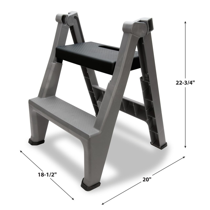 Performance Tool W85040 Heavy Duty 2-Step Folding Ladder, 300lb Weight