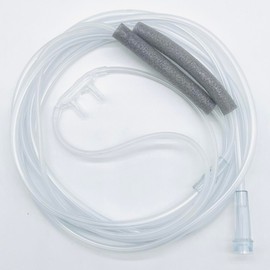 ResOne Soft Adult Oxygen Nasal Cannula 5-Pack - Curved Prongs, Ear Cushions, 7Ft Crush-Resistant Tubing - Soft Curved Nose Piece, Standard Size, Standard Flow 6 LPM