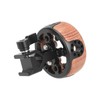 Round Side Camera Handle Handgrip Wooden Quick Release NATO Rail