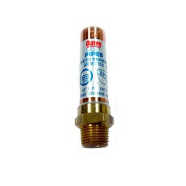 OATEY Quiet Pipes Water Hammer Absorber, 1/2 In Mip, 250 deg F, 200 Psi, copper Quiet Pipes 39177 Water Hammer Absorber
