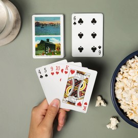 Nantucket, Massachusetts, View of Waterfront, Old Ivy Cottage on Liberty St (52 Playing Cards, Poker Size Card Deck with Jokers)