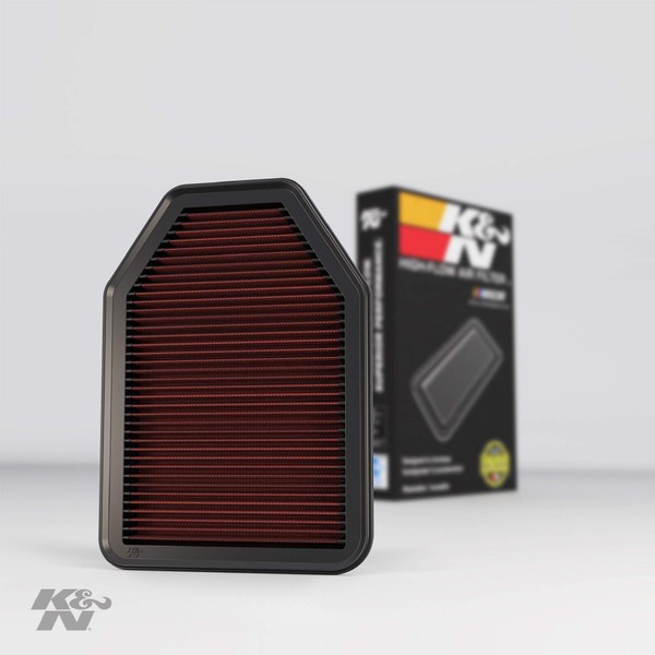 K&N Engine Air Filter: High Performance, Premium, Washable, Replacement Filter: