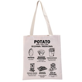 PYOUL Funny Potato Lover Gift Potato Tote Bag Who Loves Potatoes Handbag Potato Classification Gift Potato Merch (Potato Tote)