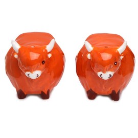 Puckator Highland Coo Cow Ceramic Salt & Pepper Set