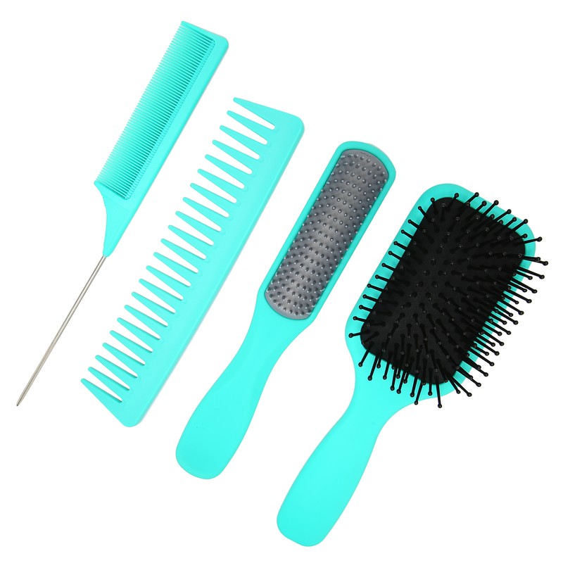 4Pcs Hair Brush Set Paddle Detangling Hair Brush Nine Rows